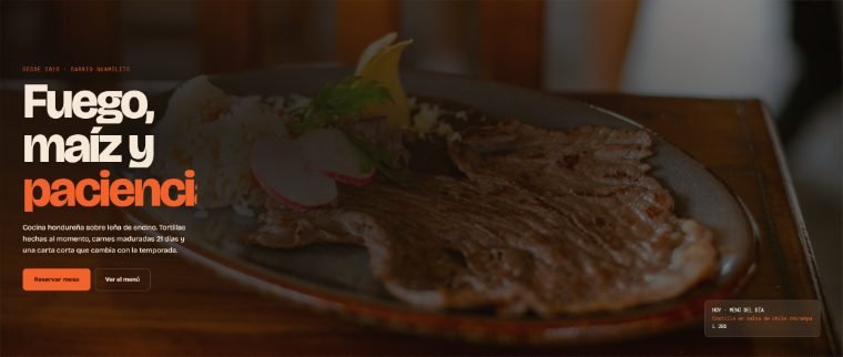 Demo de restaurante Comal y Brasa